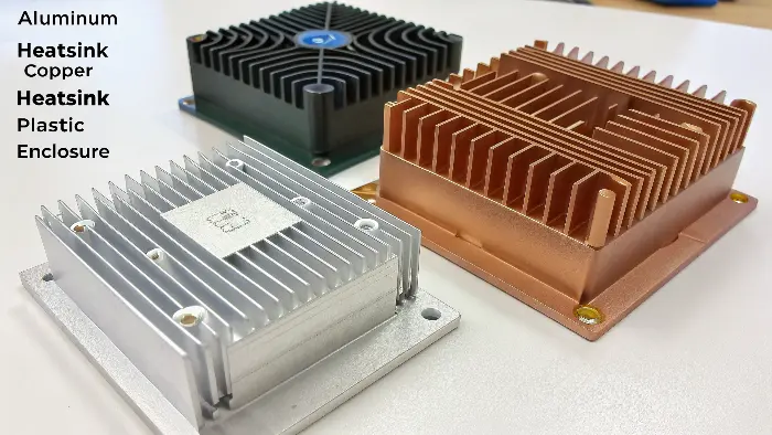 Various raw materials for CNC machining like aluminum, copper, plastic blocks