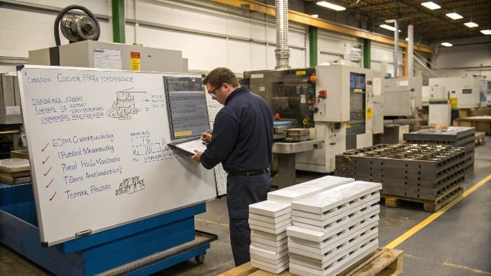 Assortment of metal and plastic CNC machining stock materials
