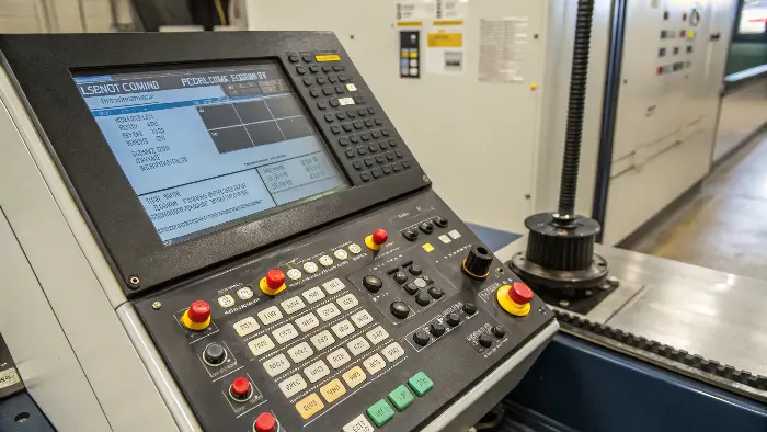 CNC machine control panel interface