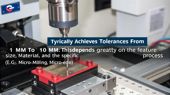 Magnified view of a micro-machined component with intricate details