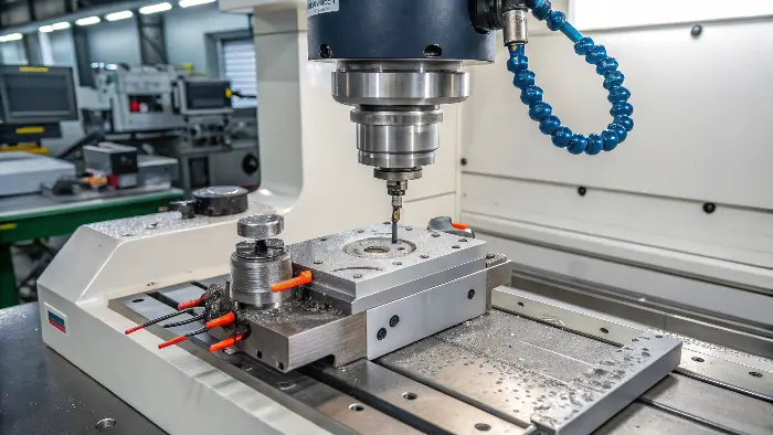 CNC milling machine in action