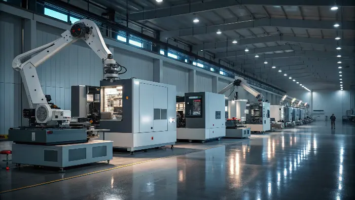 CNC machine in a modern factory
