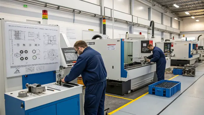 A CNC machine in a clean, modern workshop in China