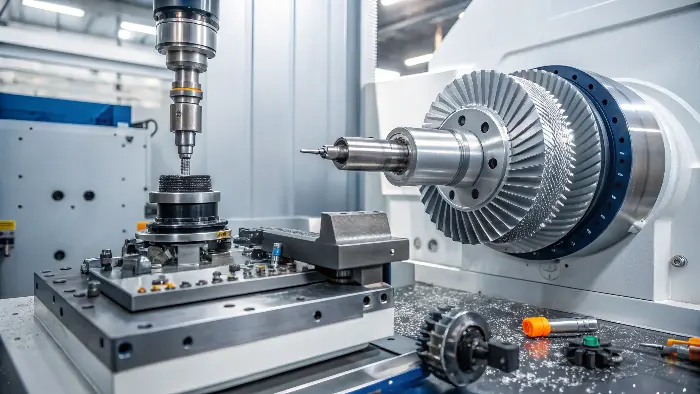 Precision machined aerospace component with complex geometry