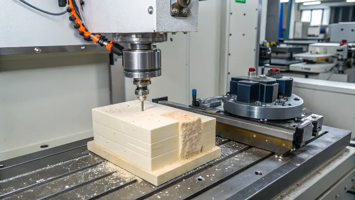 Diagram of the CNC machining process from CAD to finished part