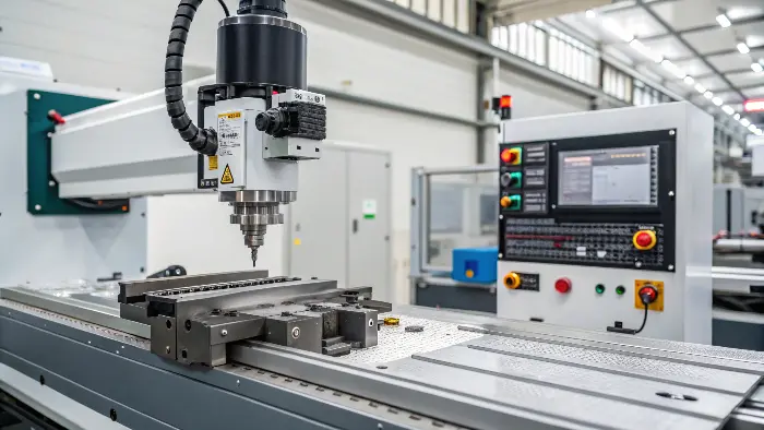 Precision CNC machining operation