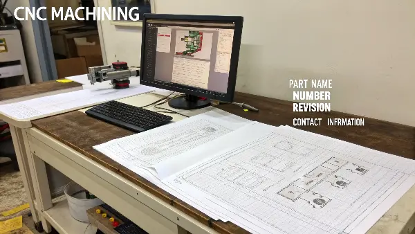 An engineer reviewing a complete technical drawing on a computer screen before sending it for manufacturing.