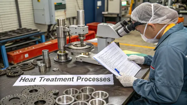 A chart showing different heat treatment processes and their corresponding outcomes.