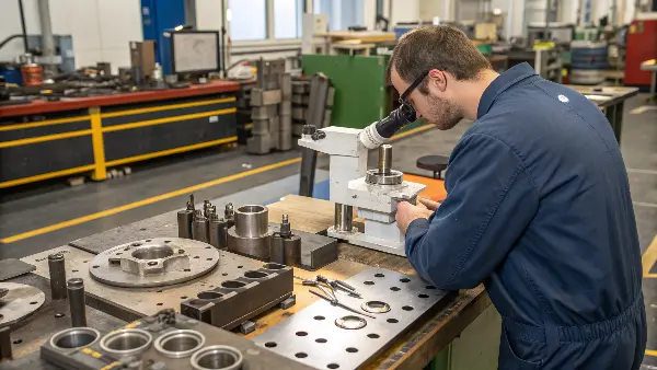 A process flow diagram showing the two paths: heat treat before vs. after machining.