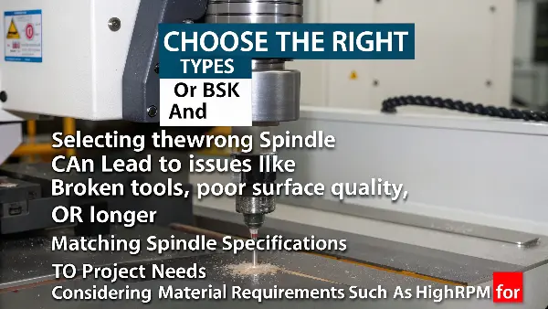 Close-up of a high-speed CNC machine spindle in action