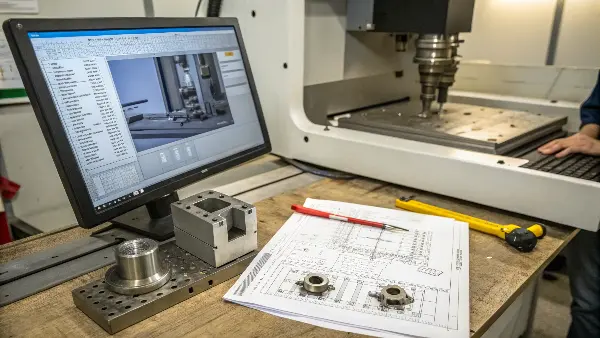 A 3D CAD model of a part with DFM principles highlighted