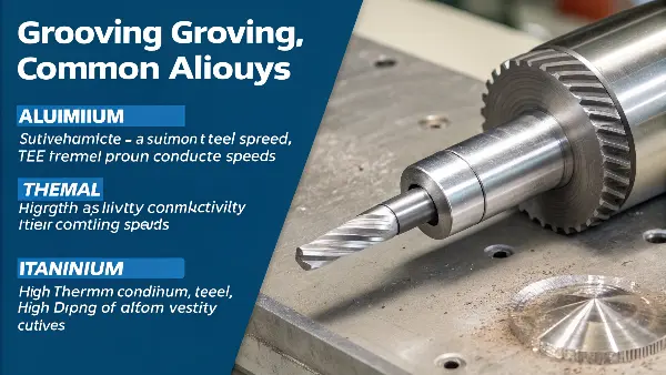 Three different metal bars: one aluminum, one steel, and one titanium, ready for machining