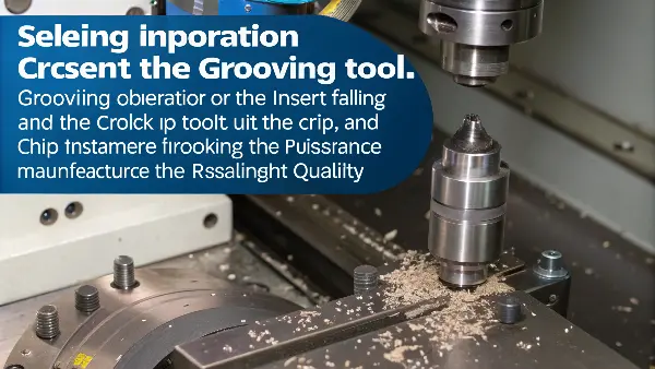 A collection of different grooving inserts with various geometries and coatings