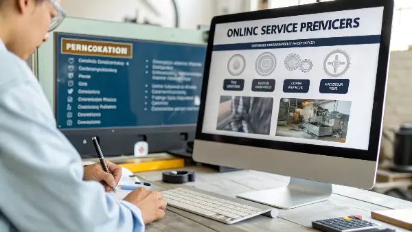 A checklist on a tablet screen with items like 'Tolerances,' 'Material Certs,' and 'Inspection Reports' checked off.
