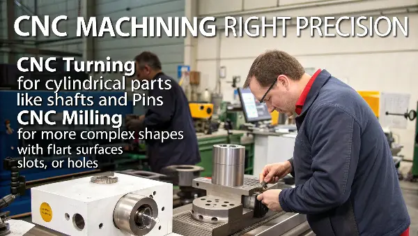 a CNC lathe and a CNC milling machine side-by-side