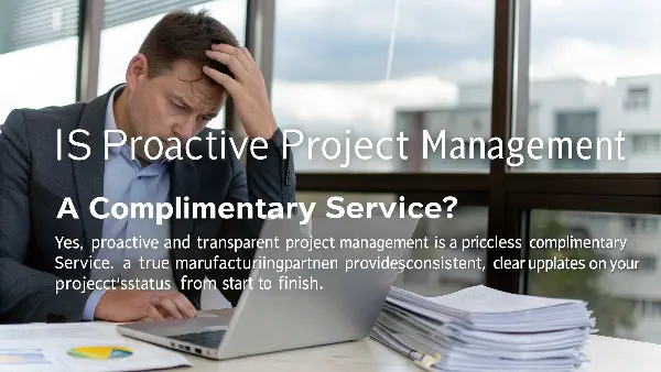CNC Project Management A project manager on a video call, sharing a screen with a project timeline and Gantt chart.