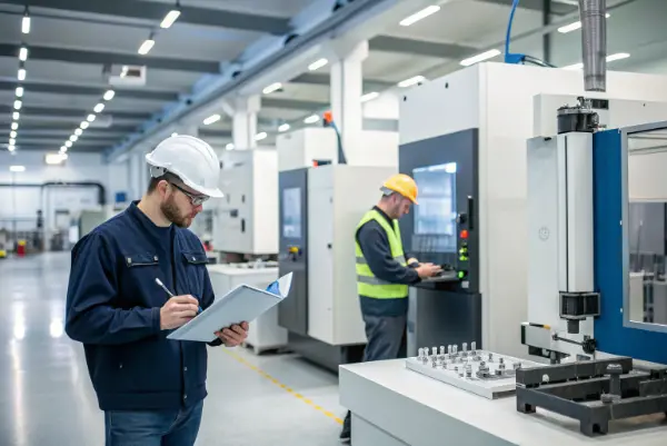 Modern CNC Machining Facility A clean and modern CNC workshop with several machines in operation