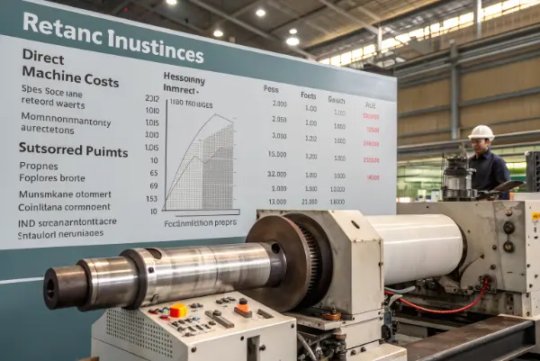 Economic Analysis of Centerless Grinding A CNC centerless grinding machine in operation with sparks flying.