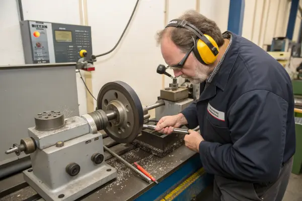 Common Grinding Defects A photo collage showing examples of grinding defects like chatter, burn marks, and lobing on metal cylinders.