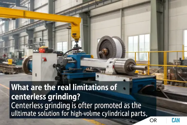Limitations of Centerless Grinding A complex shaft with multiple diameters and features that would be challenging for centerless grinding.