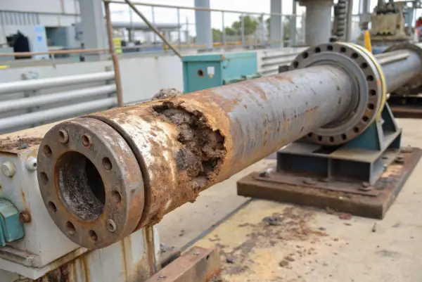 corroded metal shaft