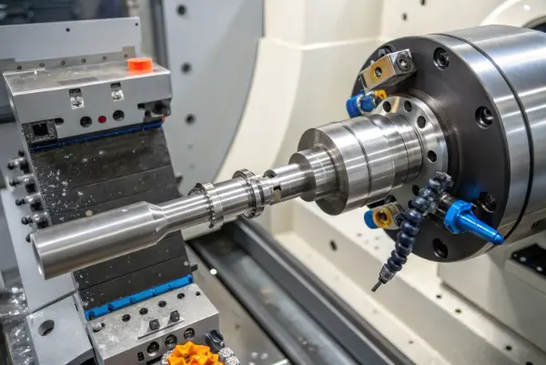 Advanced CNC machining setup for transmission shaft production