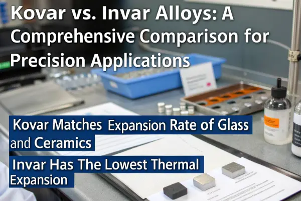 Kovar vs Invar metal bars comparison