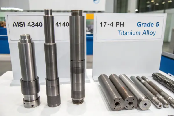 High-performance transmission shaft materials on a workbench
