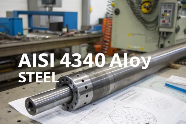 AISI 4340 steel rod ready for CNC machining