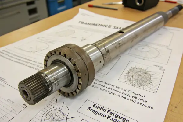 fatigue fracture surface on steel shaft